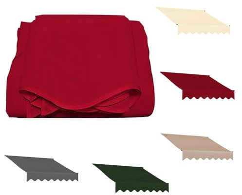 Generisch Telo di ricambio per tenda da sole da balcone impermeabile 250 cm 300 cm 365 cm tessuto tenda da sole bistrò antracite 6,5 x 5 piedi 200 x 150 cm