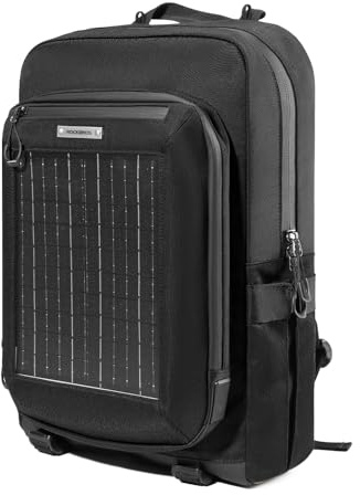 ROCKBROS Solar Backpack for Outdoor Emergency Charging Multi-compartment Large Capacity for Hiking Camping Traveling Cycling Duffel Bag