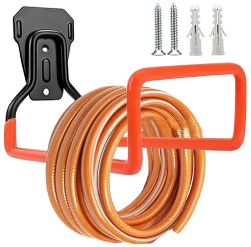 CGTQROVR Garden Hose Holder Wall Mount Heavy Duty Metal Hose Hanger with Screws Ideal for Indoor Outdoor Home Tools