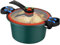 Mini Pressure Cooker, 3.5L Fast Heating Pressure Pot with Lock Handles, Non-stick Stockpot with See-Through Lid for Gas, Induction, Electric Stoves, Green, Cookers