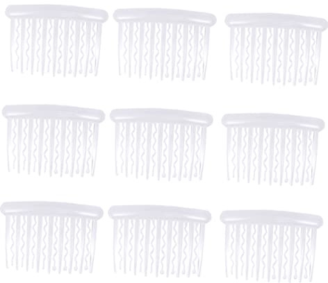 PENIKOKO Peine Lateral Clásico Cabello 12 Piezas Pequeño 8x5 Cm Plástico Transparente Para Mujer y Niña Uso Diario Horquilla Deslizante Accesorio Vintage