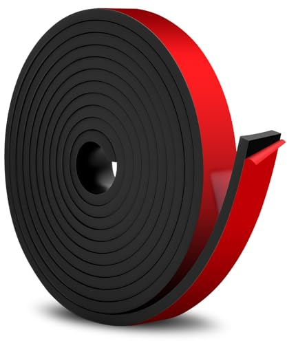 NUTKIT Flexibel gummiremsa gummirulle 3 × 20 mm × 5 mm, självhäftande