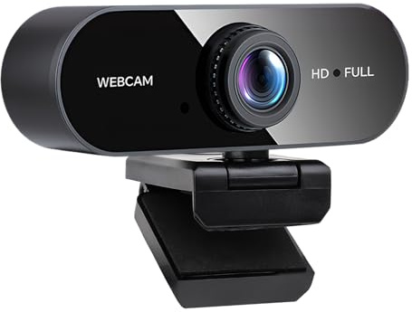 1080P HD Webcam with Microphone for PC Laptop - USB Plug & Play Web Camera with Fixed Focus, ISP Noise Reduction & UVC Support, Compatible with Windows 7/10/11/Mac/Android/Linux for Streaming & Zoom