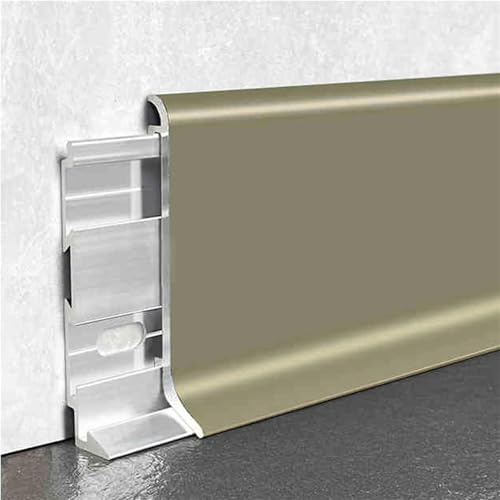 plinthes Plinthe murale en aluminium imperméable, plinthe métallique/moulure de séparation en aluminium pour la protection des cloisons/chambre(Green,4 pc x H 4cm/1.6in)
