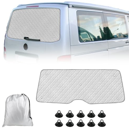 Thermomatte Passend für VW T5 T6 Eintürige Heckklappe, T5 Sonnenschutz Auto Frontscheibe Innen Passend, Auto Sonnenblende Frontscheibenabdeckung, Eintürige Heckklappe Sonnenblende