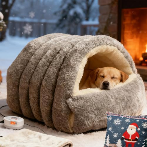 Kuschelhöhle Katze, Katzenhaus Indoor Plüsch, Hundehöhle Kleine Hunde, Kuppelförmiges Haustierhaus, Hundehöhle Kuschelhöhle Katze, Für Katzen, Welpen, Kleine Hunde, Winterkomfort
