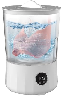Machine À Laver Miniature Machine à Laver Extérieure 1,5 L | Lave-linge avec 3 Modes Nettoyeur de Chaussettes Rechargeable pour Intérieur Maison Dortoirs Appartements Camping
