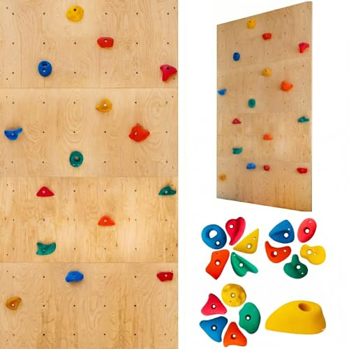 Create for you® - Kletterwand + Klettergriffe - Klettergerüst Indoor - Spielgeräte - Klettern mit Klettersteine