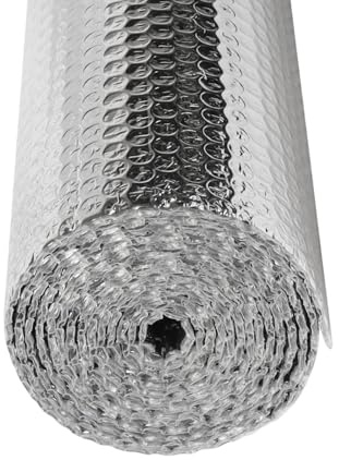 Oxxggkao Película térmica adhesiva para techo de invernadero, lámina de aluminio, protección contra rayos adecuados para el hogar, jardín, enfriamiento, bloqueo solar, película aislante de ventanas