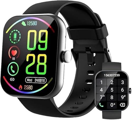 2026 Smartwatch Uomo Donna, 1.96 Smartwatch con Effettua/Risposta Chiamate, 110+ Sportive Fitness Tracker con Sonno Contapassi Cardiofrequenzimetro, Impermeabil IP68 Smart Watch per Android/iOS