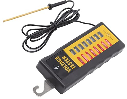 Bewinner Testeur de Tension de Clôture électrique, 8 Néons 12KV, Détecteur de Défauts de Clôture Portable étanche pour Fermes et Bétail