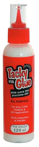 Anita' s Tacky PVA glue-60ml, autoadesivi, Bianco, 2.54 x 9.84 x 15.5 cm