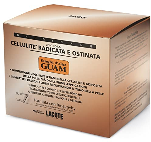 Guam, Algenfango für Hartnäckige Cellulite, gegen Cellulite und freie Radikale, Aktive Wärmewirkung auf der Haut, Made in Italy, 500 g Packung