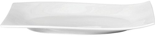 Maxwell & Williams Servierplatte, Teller Motion eckig 30x22cm H. 4cm weiß