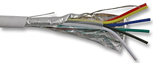 Pro Power PP01180 6‑Core Screened Alarm/Signal Cable – 100m Reel, White (CCA)