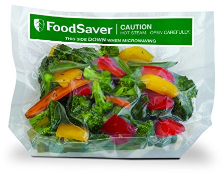 FoodSaver sacs sous vide alimentaire spécial congélation et vapeur pour machine mise sous vide, pour machine sous vide Foodsaver, 950ml (21cm x 24cm), lot de 16 [FVB002X]