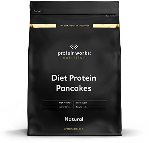 Protein Works - Diet Protein Pancake Mix | 135 Calories Per Serving | Low Sugar Protein Pancake Mix | High Protein Breakfast | 12 Servings | Natural | 500g