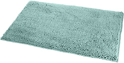 Amazon Basics Non-Slip Chenille Microfiber Bathroom Bath Mat, 53 x 87 cm, Seafoam Green