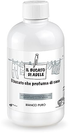 IL BUCATO DI ADELE il bucato che profuma di casa | Profumatore Bucato Lavatrice, Fragranza Bianco Puro, Formato 500 ml