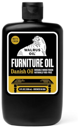 WALRUS OIL - Furniture Oil, 100% Natural. Finish, Restore, and Protect Wood. VOC-Free, 8oz Bottle