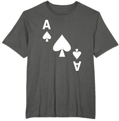 Kartenspiel Karte Pik Aß Karten Poker Fasching Karneval T-Shirt