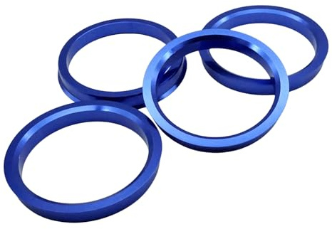 4 Zentrierringe aus Alu Aluminium 66,6 mm - 57,1 mm 66,6 auf 57,1 Blau