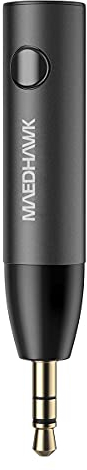 MaedHawk Aux Bluetooth 5.0 Receiver, Car Bluetooth Aux Adapter Mini Wireless Audio Adapter with 3.5mm Jack for Car/Home Music Streaming Speakers Handsfree Calls, Dual Link, A2DP
