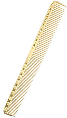 kuou - Pettine professionale in alluminio, per salone, resistente al calore, antistatico, pettine per taglio e piega, colore: oro