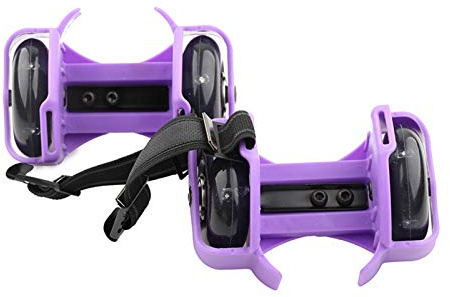 LIANYG Roller Skate Räder Bunte Blinkrolle Wirbelwind Riemenscheibe Flash Wheels Fersenrolle Verstellbar Einfach Rollschuhlaufschuhe Für Kinder Erwachsene Skate-Räder (Farbe: 80kg lila)
