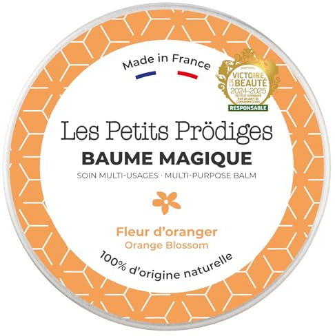 LES PETITS PRODIGES Baume Magique Multi Usages - Visage, Levres, Mains & Corps - Demaquillant, Soin Hydratant & Réparateur, Cheveux - 100% Naturel - Fabriqué en France - Emballage Recyclable - 100ml