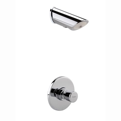 ENKI, Vision, BT4024KIT, Self-Closing Delay Action Shower Set Concealed, Time Adjustable, Non-Concussive Shower Valve Tap Anti Vandal Shower Head, Push Button Bathroom Shower Valve, 1 Year Guarantee