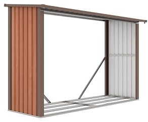 G21 Kaminholzregal WOH 335, 242 x 89 cm, braun