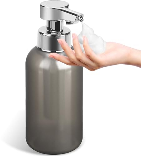 Phneems Seifenspender Automatisch Elektrische Seifenspender Sensor Mit Sensor Seifenspender Automatischer Schaum Soap Dispenser Automatic No Touch Schaumspender FüR Bad,KüChe,BüRo 450ML Grau