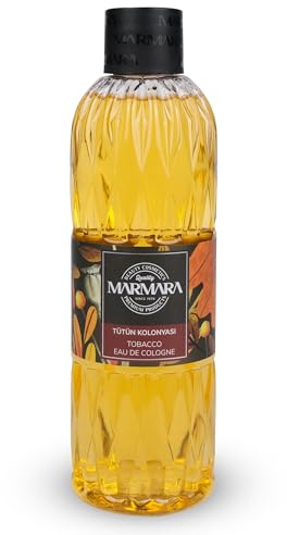 MARMARA After Shave Cologne Tabacco, 400 ml, verde colonia, acqua profumata da uomo, acqua turca, acqua di colonia, profumo di tabacco piccante
