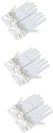 VALICLUD 3stücke Blumenmädchen Handschuhe Aus Spitze Kurze Netz-handschuhe Weiß Für Hochzeiten Partys Und Festliche Anlässe Mit Eleganten Details Und Perfekter Passform Für Kleine
