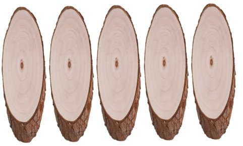 BELLIFFY 5stücke Holzscheibe Oval Aus Naturholz Diy Holz Scheibe Für Dekoration Und Basteln Unfinished Holzausschnitt Ovale Form Zum Malen Und Bemalen