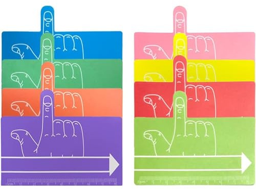 Lot De 8 Espaceurs De Mise Au Point Des Doigts Pour Enfants, Bandes De Lecture Guidées Colorées, Outils De Dyslexie Pour Enfants, Outil D'écriture Manuscrite, Espaceurs D'écriture Pour Enfants,