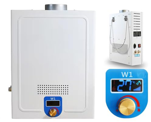 Chauffe-eau électrique sans réservoir 12 V, mini chauffe-eau instantané 3,6 L, diesel, écran LCD affichant la température de l'eau, réglage du bouton, consommation maximale de carburant 1 L/H