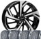 4 Winterräder Winter Rixon 7x18 ET 43 5x112 Schwarz poliert mit 215/50 R18 92V HAN Winter i*cept evo3 W330 FSL M+S 3PMSF