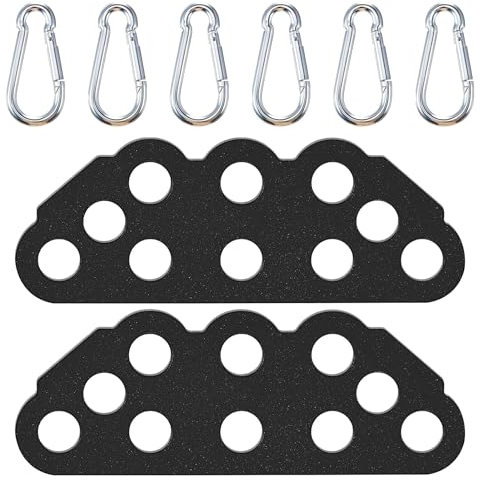 Lasnten 2 Pack Multi-Grip LAT Pull Down Bar for Home Gym Fitness, Spreader Plate LAT Pulldown Attachments for Pulley System Cable Machine, Double to Single Cable Attachment Exercise Handle