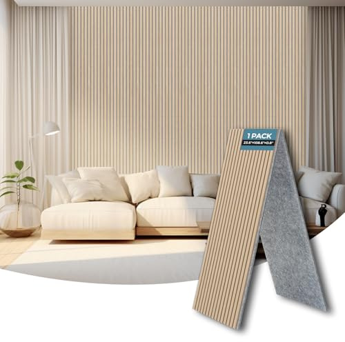 AKUMAX Foldable Large Wood Panels-109x24Inches Fireproof Soundproof Wall Panels,Decorative 3D Wall Panels Peel (ClassicOak)