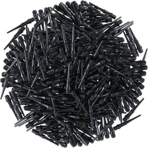 txuzong 200 Pezzi Punte Freccette in Plastica - Filettatura 2BA Nero - Punte Sostituibili per Soft Darts - Competizione e Intrattenimento - Ricambi Professionali per Freccette