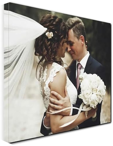 Generico Quadro Personalizzato con Foto su Tela Canvas - Fotoquadro con Telaio in Legno - Stampa in HD 120X120 CM - quadri moderni con la tua immagine per camera da letto, salone, soggiorno.
