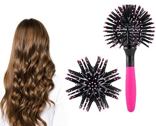 Spazzola Capelli Ricci, Spazzola Tonda Per Capelli, Spazzola Per Capelli A Palla Rotonda Per Capelli Bagnati E Asciutti, Massaggio Del Cuoio Capelluto, Trasportare In Giro Per Prendersi Cura