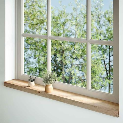 Generico Davanzali 2 pz Non Trattati 140x15x2cm Legno Massello di Rovere,Marrone,7.6kg,4009091