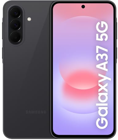 Samsung Galaxy A37 5G, Slim Smartphone, Awesome Intelligence Features, 6GB, 128GB Storage, 50MP Wide-Angle Camera, Up To 2-Day Runtime, Awesome Charcoal, 3 Year Extended Warranty (UK Version)