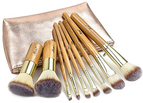 Matto Makeup Brushes 9-Piece Makeup Brush Set Foundation Brush with Travel Makeup Bag