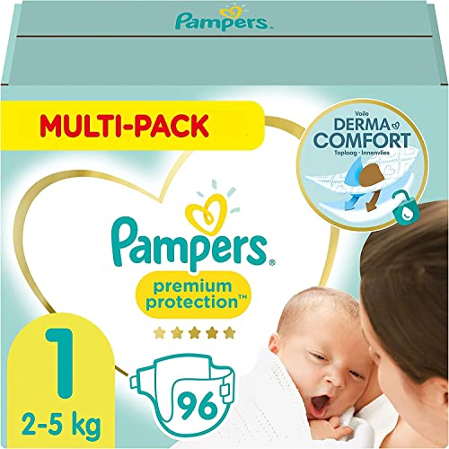 Pampers Premium Protection New Baby Windeln, Gr. 1 (2–5 kg), 96 Windeln