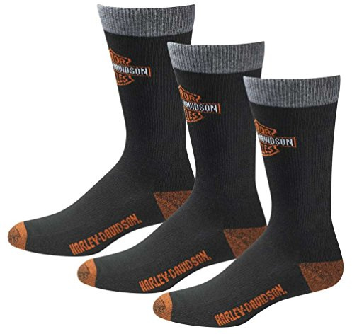 Harley-Davidson Men's UltraDri 3 Pack Poly Blend Riding Socks D99202870-001