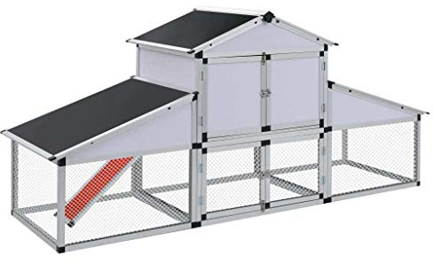 vidaXL Hen House Hühnerstall mit Laufgehege Geflügel Enten Stall Home Eier Nistkasten